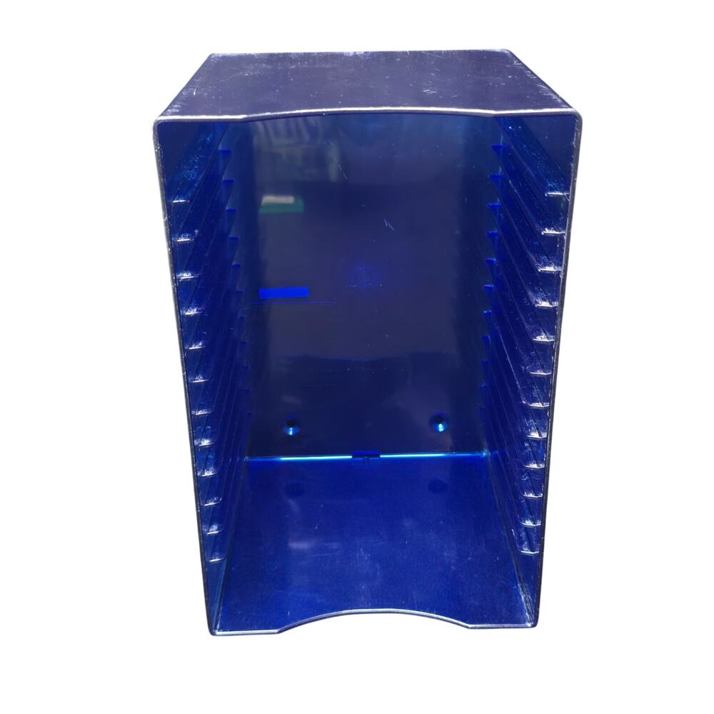 Atlantic Clear Blue CD Case Holder Self Stand Wall Mount Storage Rack 15 CDs